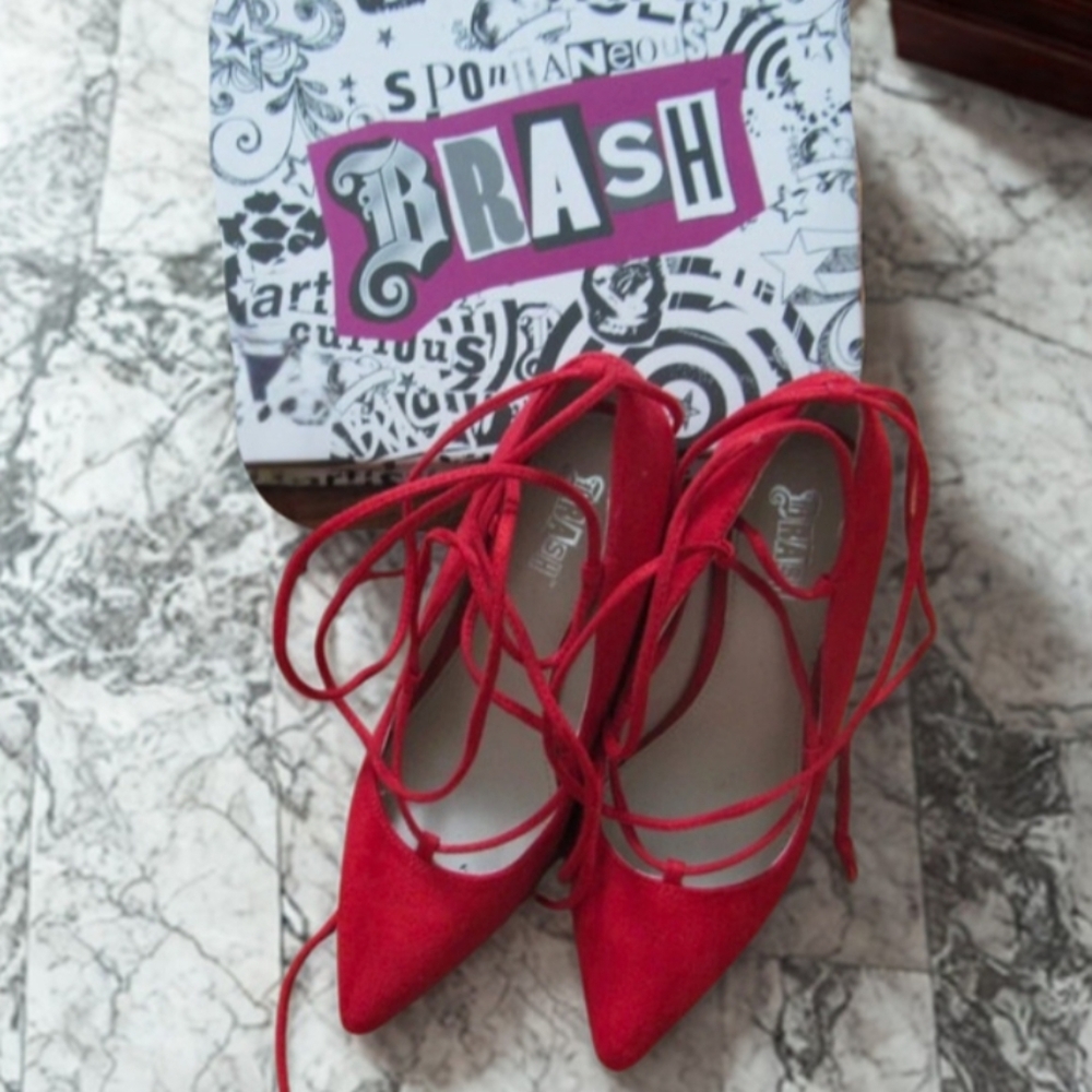 Brash Kapulet Red Lace-Up Heels 👠 – Size 7 – NEW WITH TAGS 🏷️